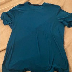 Men’s teal blue Lululemon metal vent tech t shirt